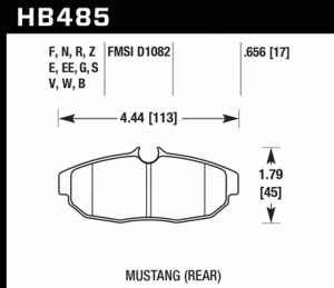 HB485F.656 HAWK Performance HPS Klocki hamulcowe (kpl.)