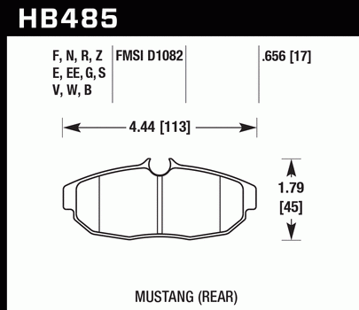 HB485F.656 HAWK Performance HPS Klocki hamulcowe (kpl.)