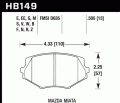 HB149F.505 HAWK Performance HPS Klocki hamulcowe (kpl.)