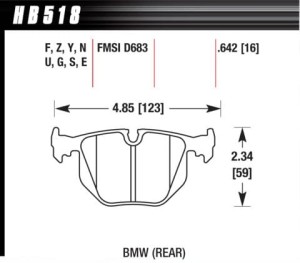 HB518S.642 HAWK Performance HT-10 Klocki hamulcowe