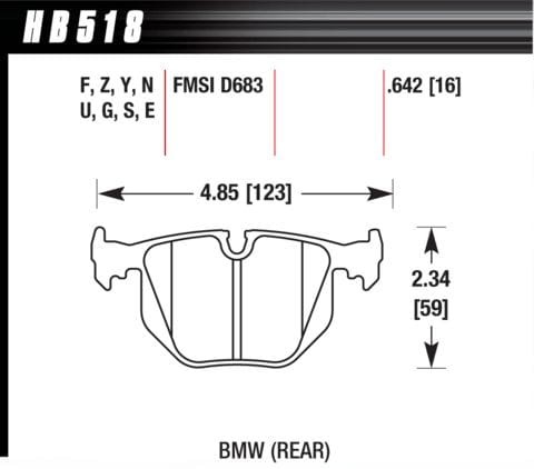 HB518S.642 HAWK Performance HT-10 Klocki hamulcowe