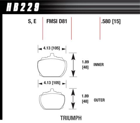HB229S.580 HAWK Performance HT-10 Klocki hamulcowe
