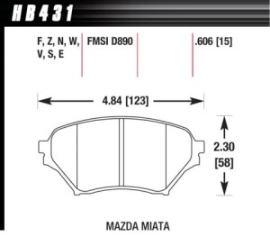 HB431W.606 HAWK Performance DTC-30 Klocki hamulcowe