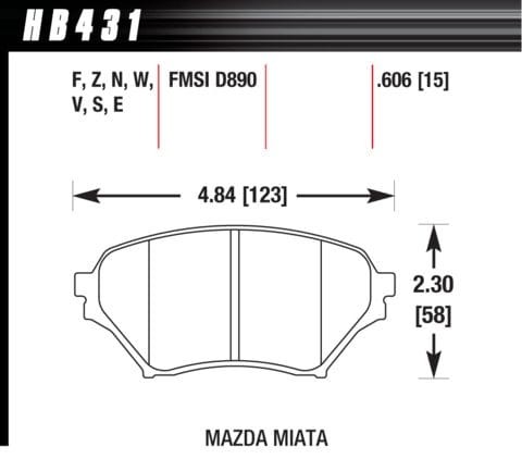 HB431W.606 HAWK Performance HT-10 Klocki hamulcowe