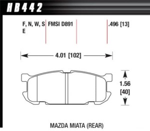 HB442W.496 HAWK Performance DTC-30 Klocki hamulcowe