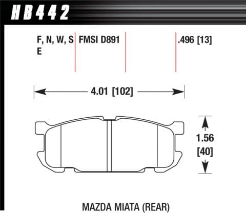 HB442W.496 HAWK Performance DTC-30 Klocki hamulcowe