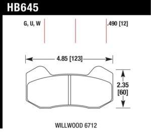 HB645G.490 HAWK Performance DTC-60 Klocki hamulcowe