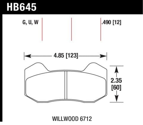 HB645G.490 HAWK Performance DTC-60 Klocki hamulcowe