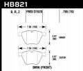 HB821B.756 HAWK Performance HPS 5.0 Klocki hamulcowe