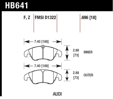 HB641B.696 HAWK Performance HPS 5.0 Klocki hamulcowe
