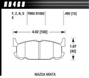 HB468F.492 HAWK Performance HPS Klocki hamulcowe