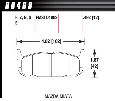 HB468F.492 HAWK Performance HPS Klocki hamulcowe