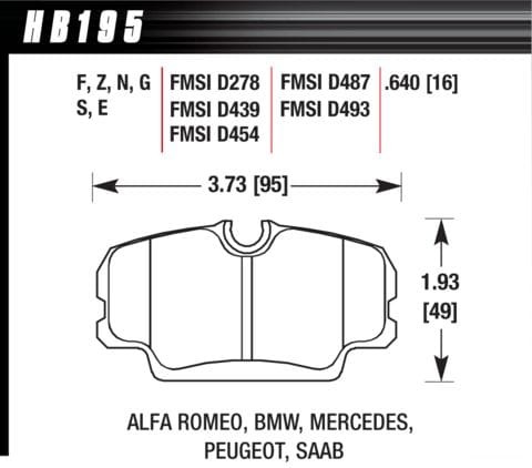 HB135N.760 HAWK Performance HP PLUS Klocki hamulcowe
