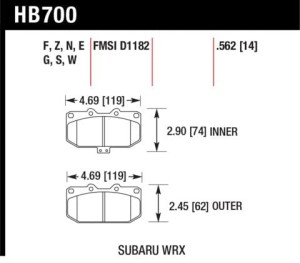 HB700N.562 HAWK Performance HP PLUS Klocki hamulcowe