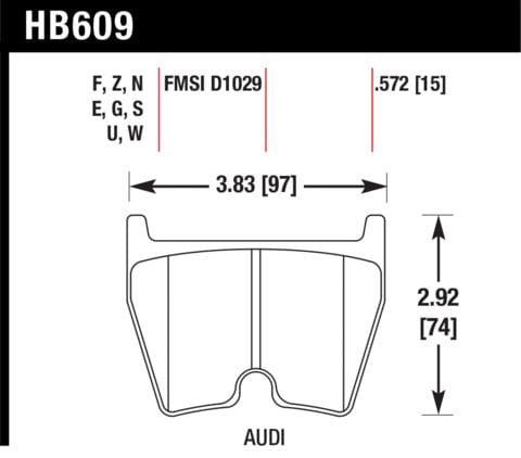 HB609B.572 HAWK Performance HPS 5.0 Klocki hamulcowe