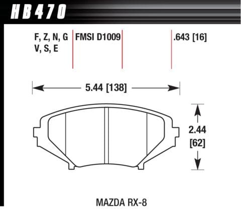 HB470F.643 HAWK Performance HPS Klocki hamulcowe (kpl.)
