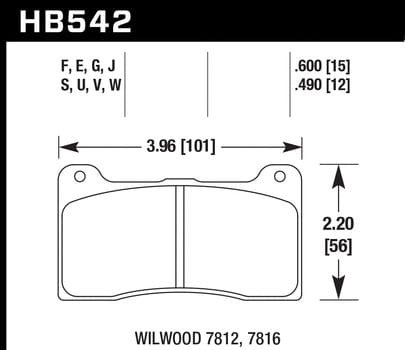 HB542G.490 HAWK Performance DTC-60 Klocki hamulcowe