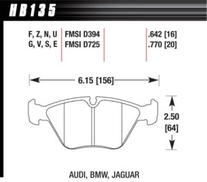HB135S.760 HAWK Performance HT-10 Klocki hamulcowe