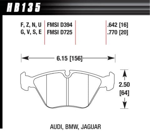 HB135S.760 HAWK Performance HT-10 Klocki hamulcowe