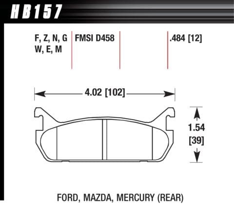 HB157W.484 HAWK Performance DTC-60 Klocki hamulcowe