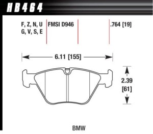 HB464S.764 HAWK Performance HT-10 Klocki hamulcowe