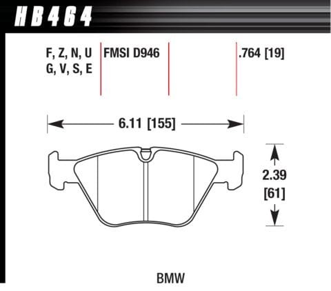 HB464S.764 HAWK Performance HT-10 Klocki hamulcowe