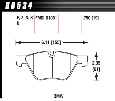HB534S.750 HAWK Performance HT-10 Klocki hamulcowe