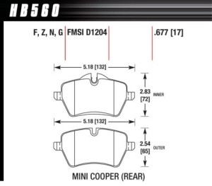 HB560G.677 HAWK Performance DTC-60 Klocki hamulcowe