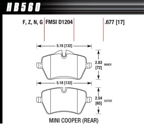HB560G.677 HAWK Performance DTC-60 Klocki hamulcowe