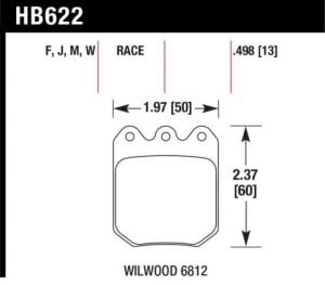 HB622W.490 HAWK Performance DTC-30 Klocki hamulcowe