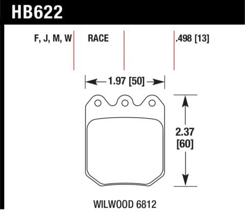 HB622W.490 HAWK Performance DTC-30 Klocki hamulcowe