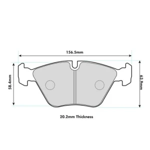 Klocki hamulcowe przednie PBS Prorace 1364PR BMW E46 330 / M3