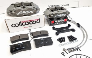 Zestaw hamulcowy BMW M3 E46 na tylną oś. Zaciski Wilwood 4 tłoczkowe. 