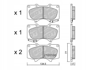 GALFER/SDT 2100100 klocki hamulcowe