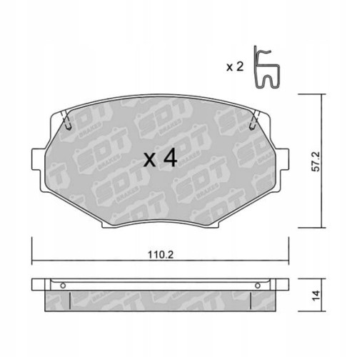 GALFER/SDT 2100900 klocki hamulcowe