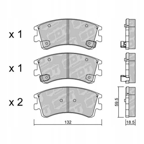 GALFER/SDT 2101200 klocki hamulcowe