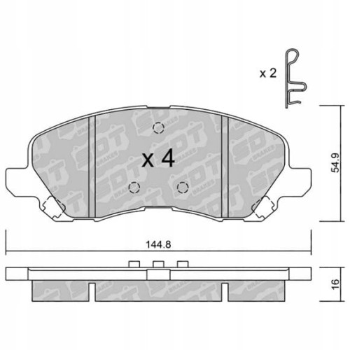 GALFER/SDT 2101600 klocki hamulcowe