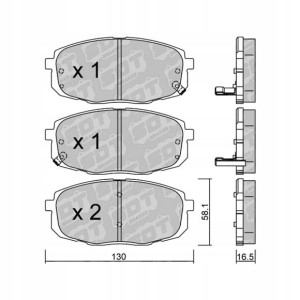 GALFER/SDT 2103800 klocki hamulcowe