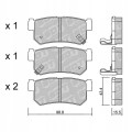 GALFER/SDT 2104400 klocki hamulcowe