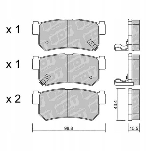 GALFER/SDT 2104400 klocki hamulcowe