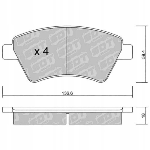 GALFER/SDT 2106900 klocki hamulcowe