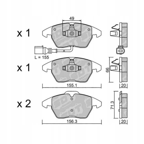 GALFER/SDT 2107200 klocki hamulcowe