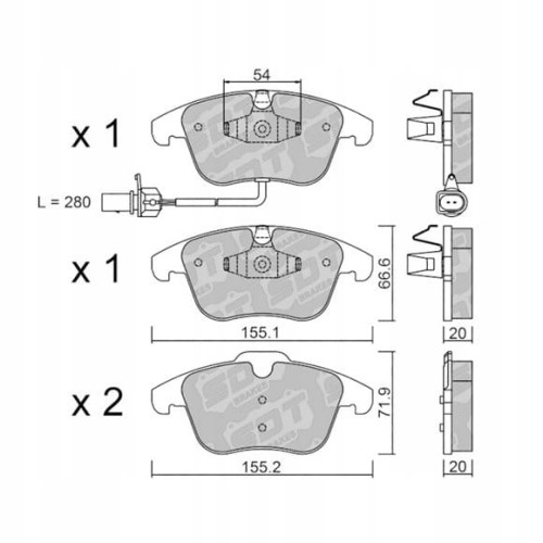 GALFER/SDT 2107204 klocki hamulcowe