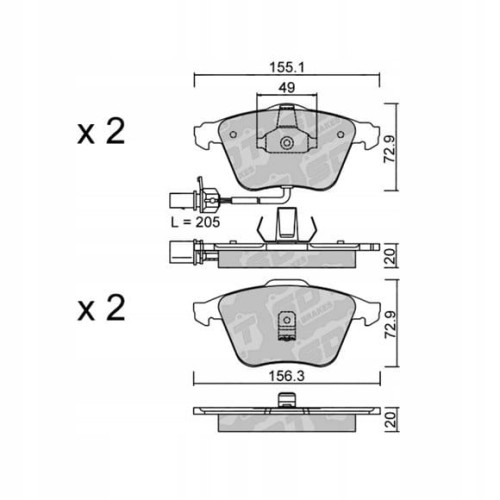 GALFER/SDT 2107300 klocki hamulcowe