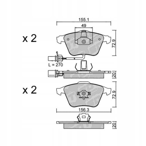 GALFER/SDT 2107301 klocki hamulcowe