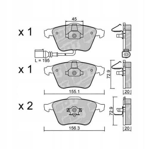 GALFER/SDT 2107302 klocki hamulcowe