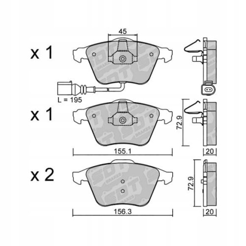 GALFER/SDT 2107304 klocki hamulcowe