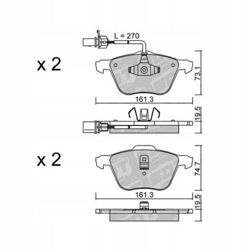 GALFER/SDT 2107500 klocki hamulcowe