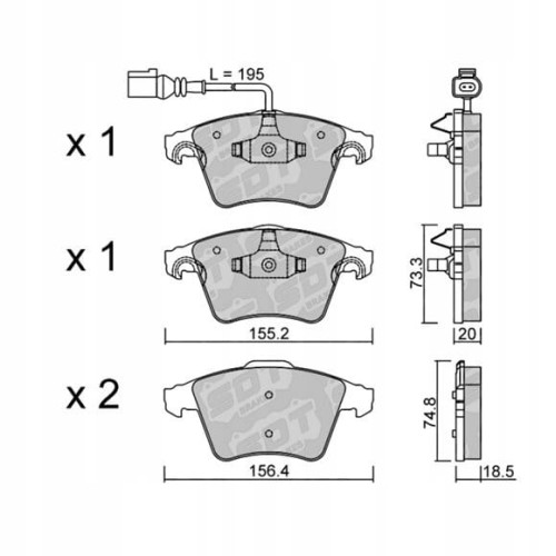 GALFER/SDT 2107600 klocki hamulcowe