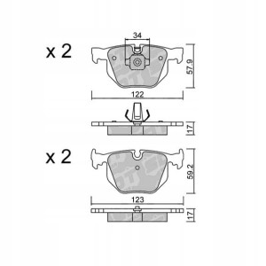 GALFER/SDT 2108400 klocki hamulcowe